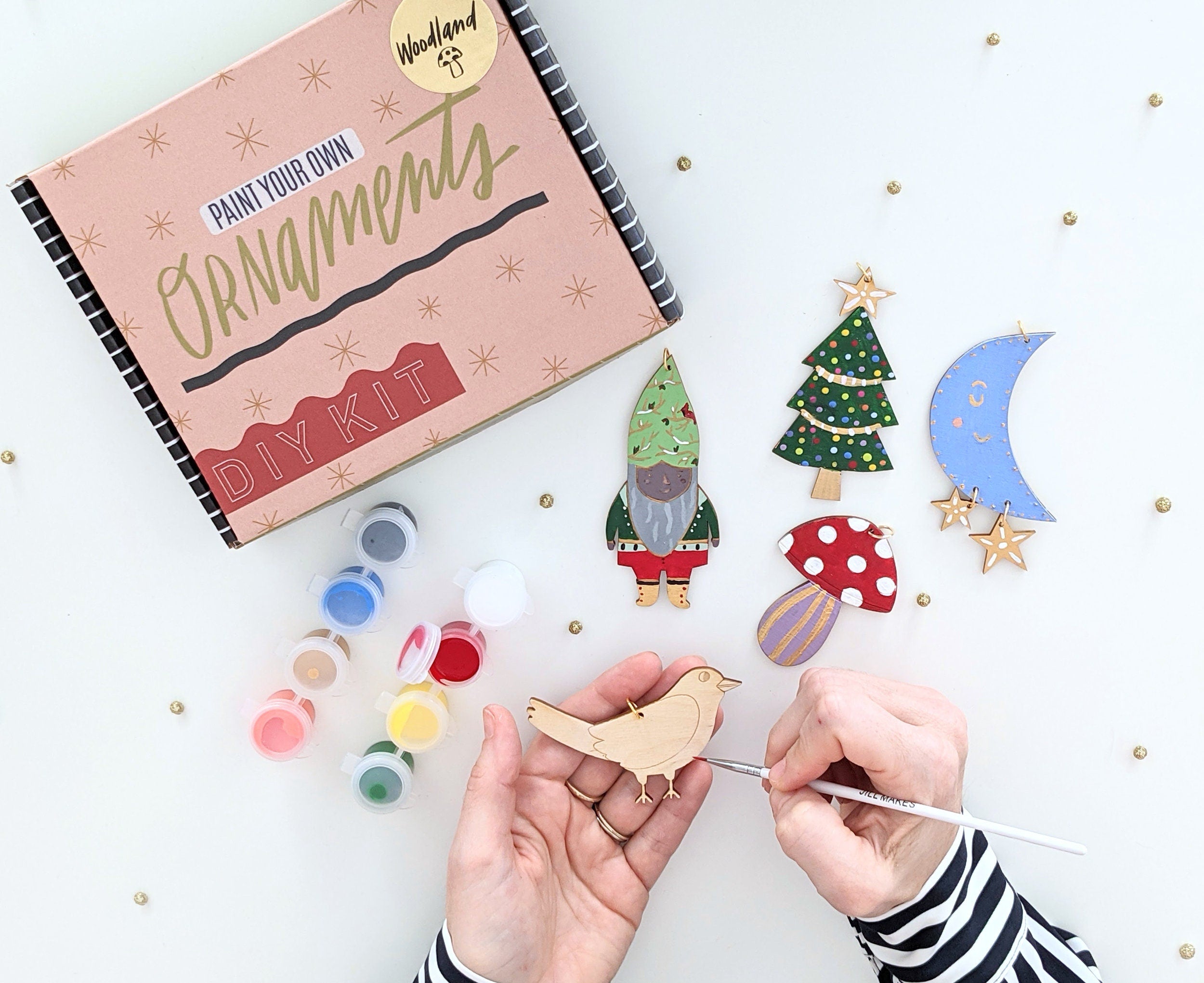 Christmas ornament kit, painting kit for kids, painting kit for adults –  jillmakes